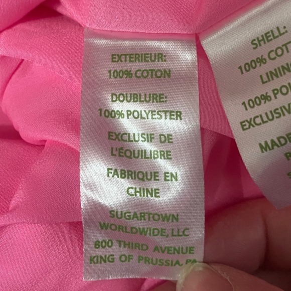 Lilly Pulitzer Emery Shift Dress Women's Size 0 Pink Gold Embellished V Neck - Picture 12 of 13